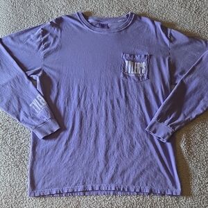 Tyler's TX 100% Cotton Long Sleeve Graphic Pocket T-shirt